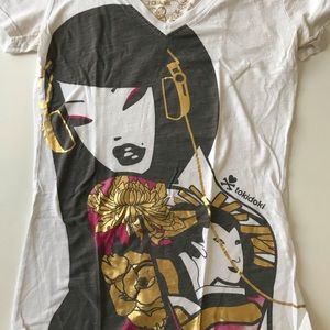 Tokidoki Tee with Gold details